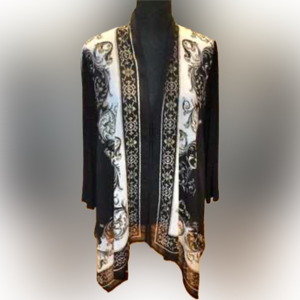 $19 sale Chico’s Travelers Collection Jacket Kimono Cardigan Size 2 Large 112